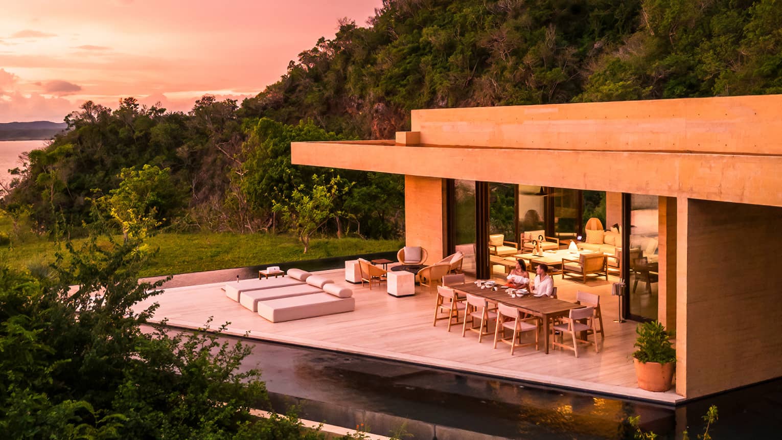 Luxury villa overlooking natural reserve