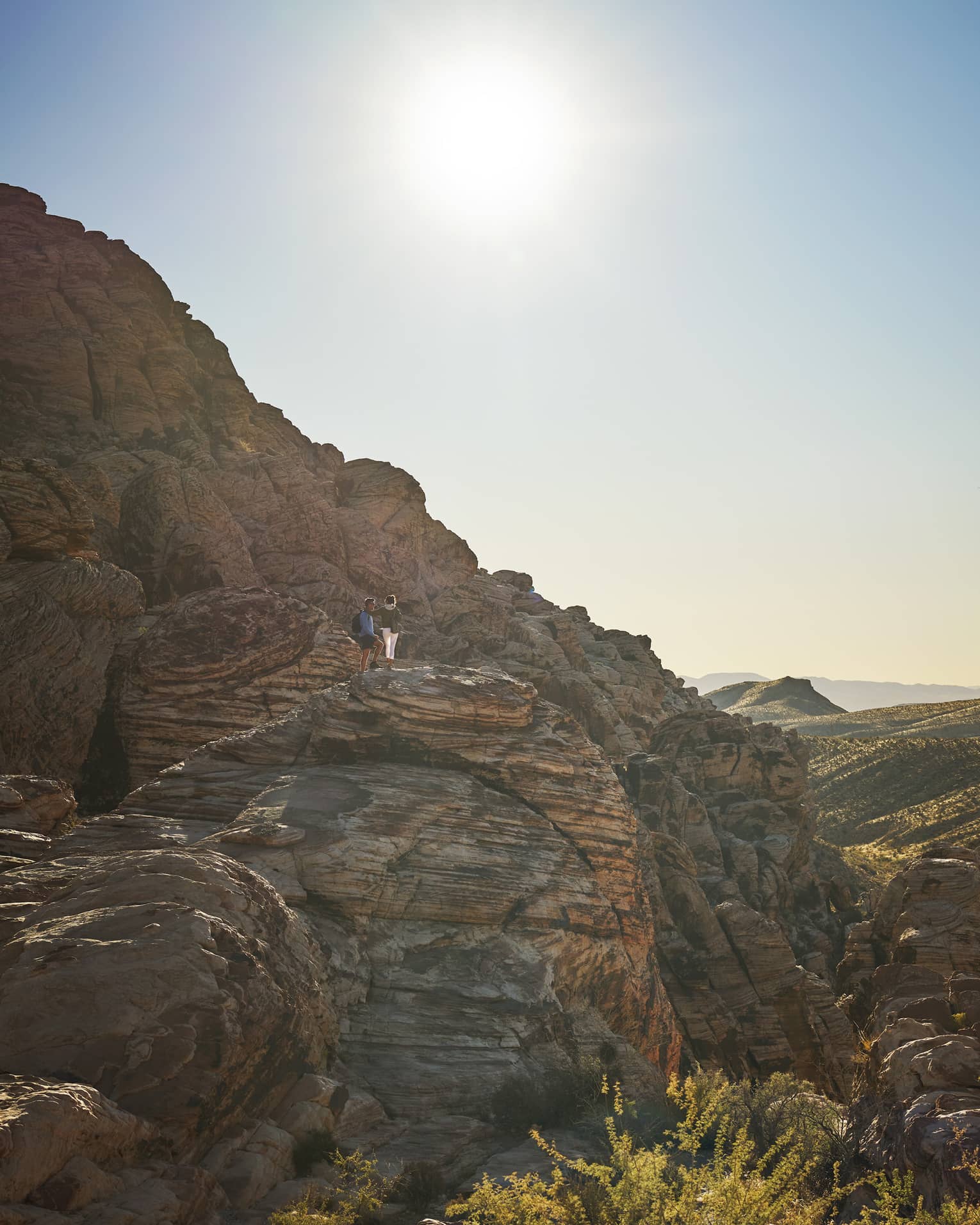 Mountains in a warm-weather location