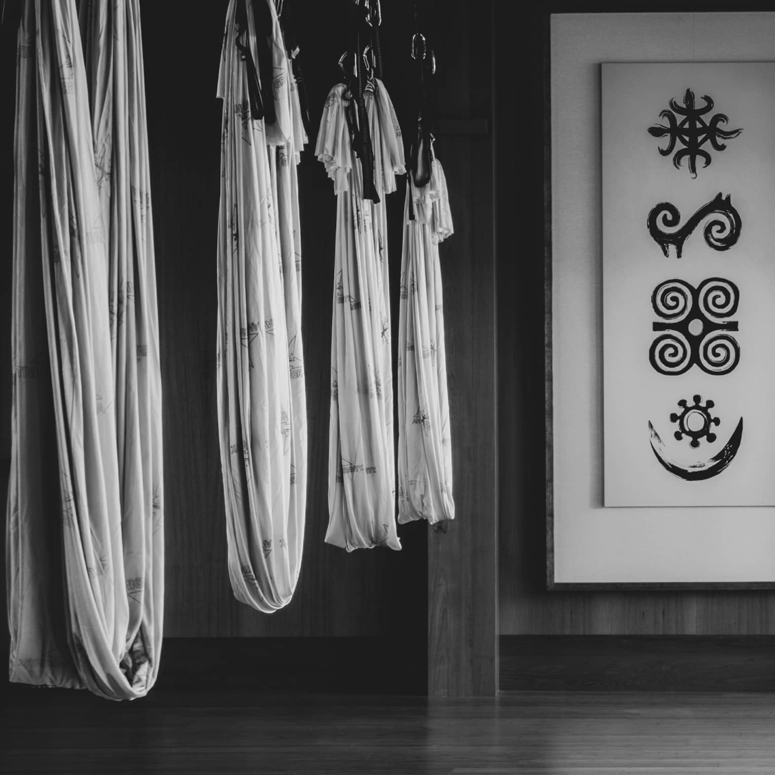 Aerial silks for yoga