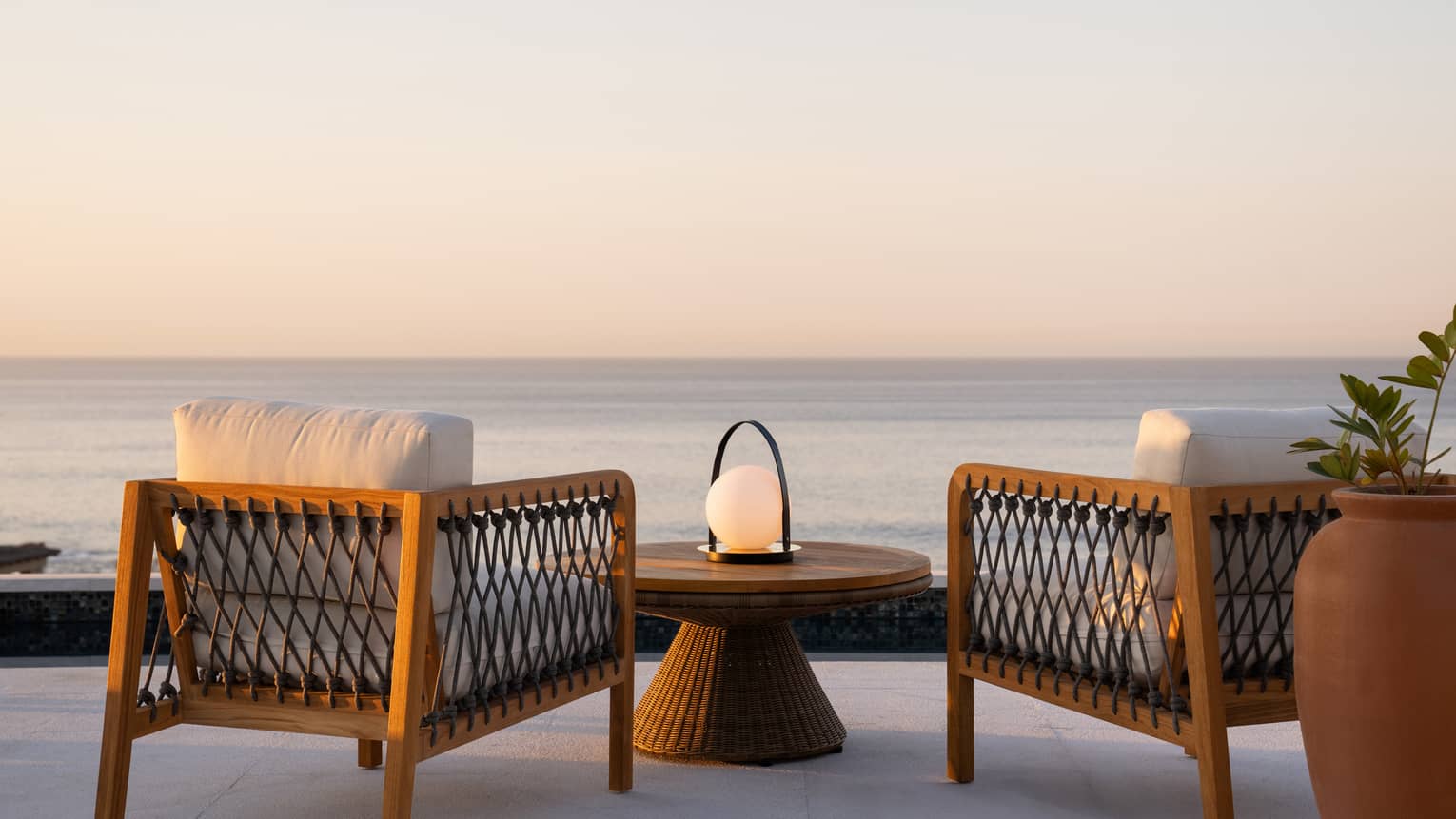 Ocean-view rooftop terrace of private villa at Four Seasons Resort Cabo San Lucas at Cabo Del Sol