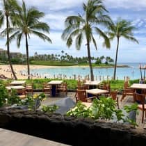 Dining terrace overlooking the ocean