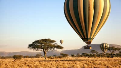 Hot air balloon ride in the Serengeti