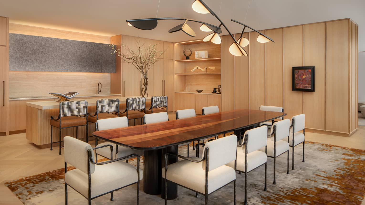 Dining room in the Sky Garden residence