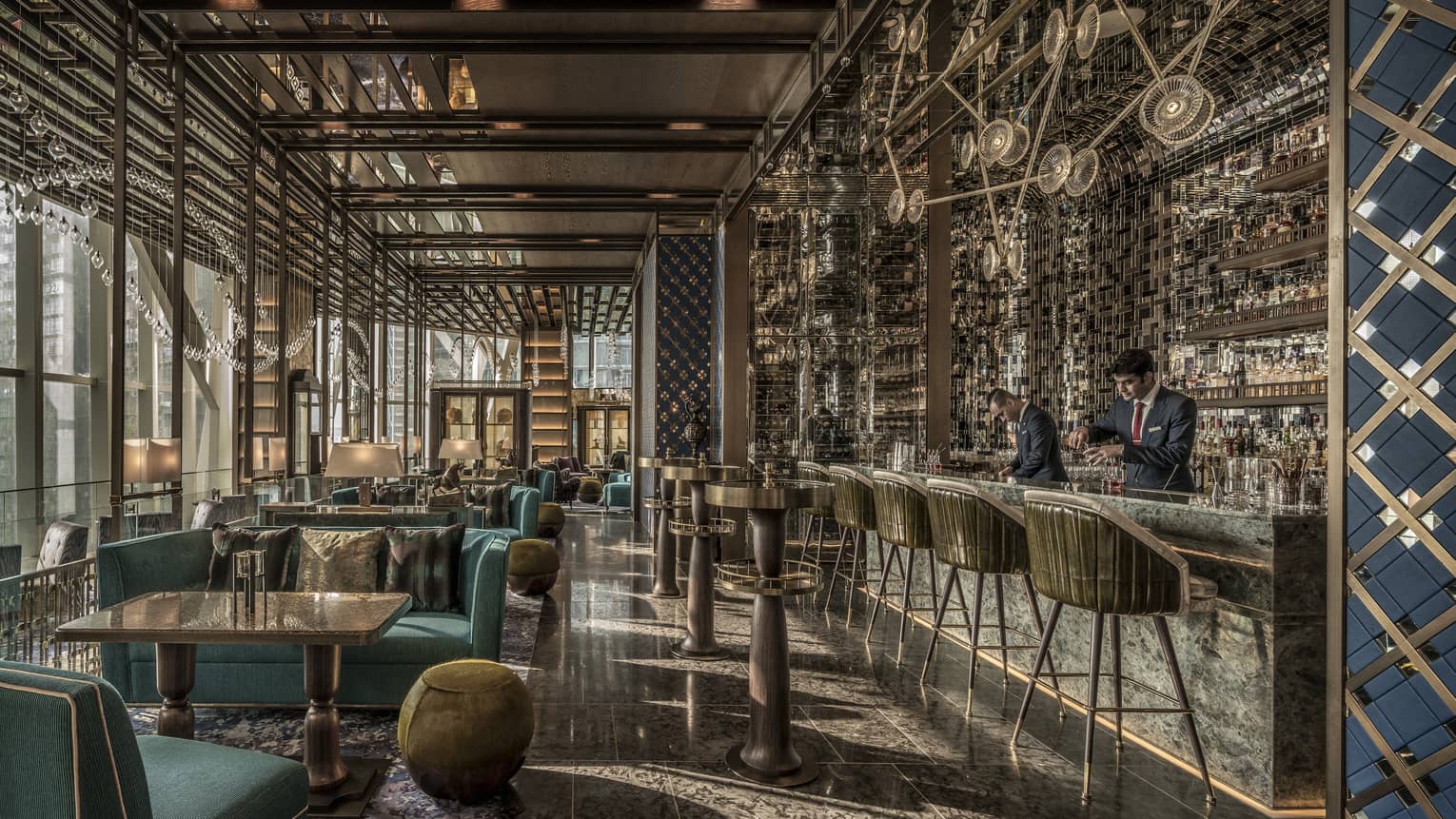 Bar Trigona's bartender makes a drink