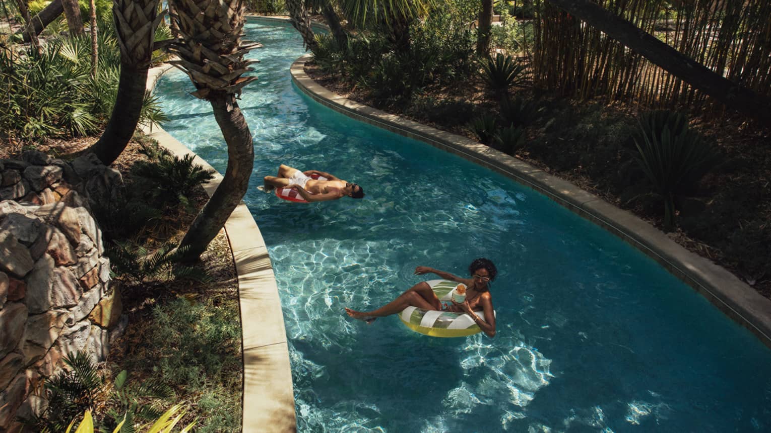 The beachside resort at sunset