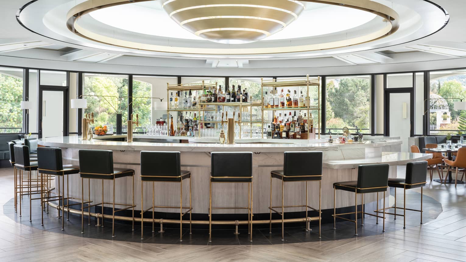 The light-filled Coin & Candor bar area