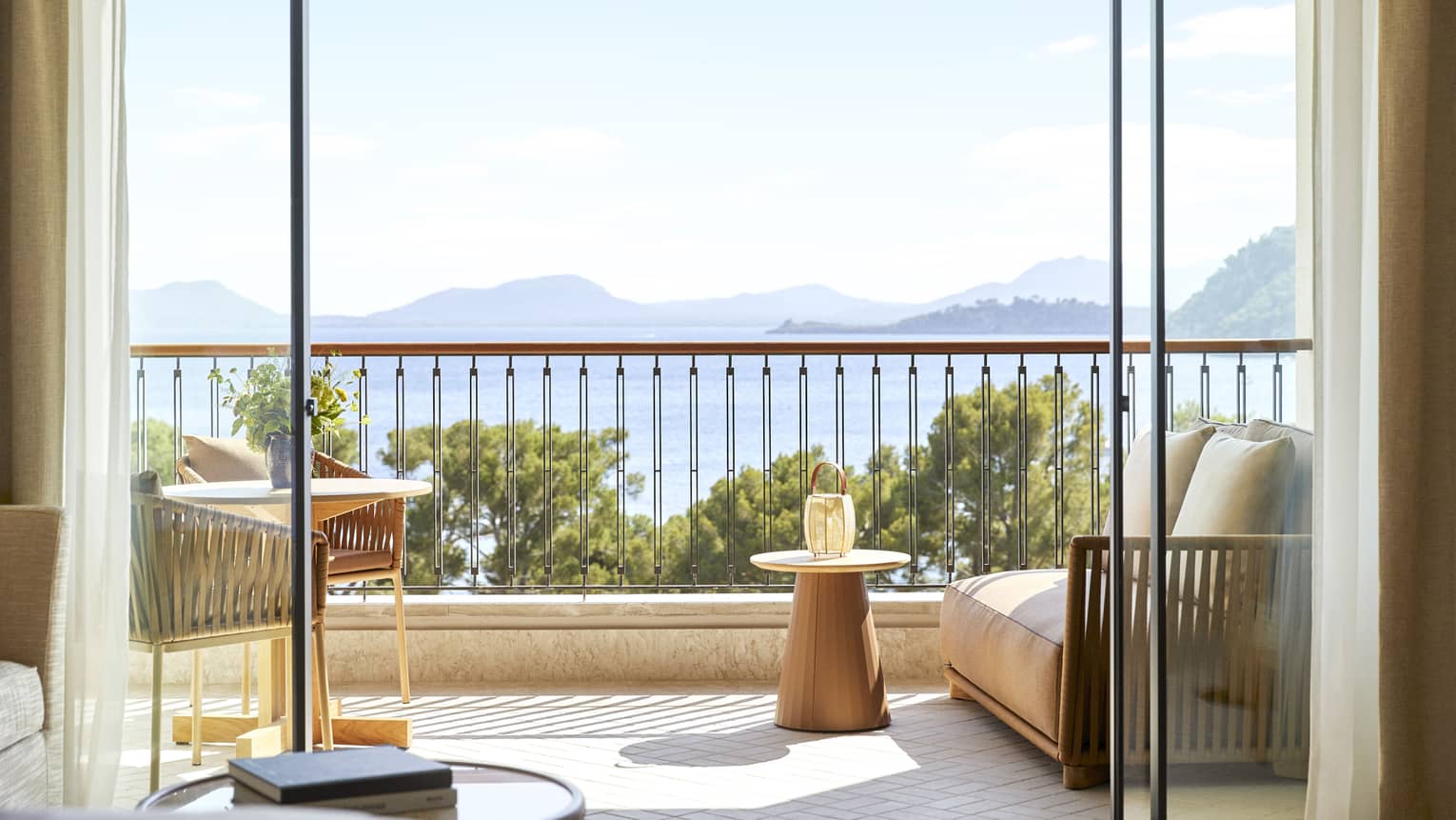 Sea-view balcony of a luxury guest room at Four Seasons Resort Mallorca