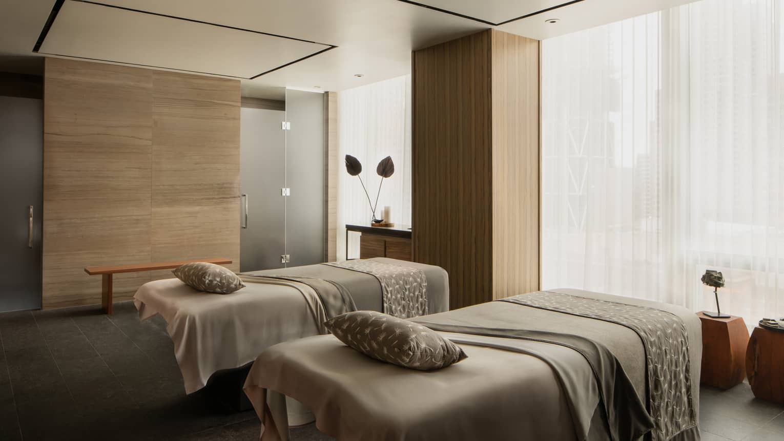 Couples' spa treatment room at Four Seasons Hotel Toronto