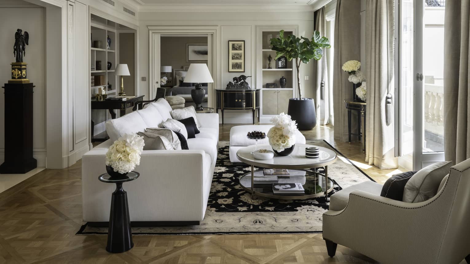 Parisian Suite in luxury hotel with elegant décor