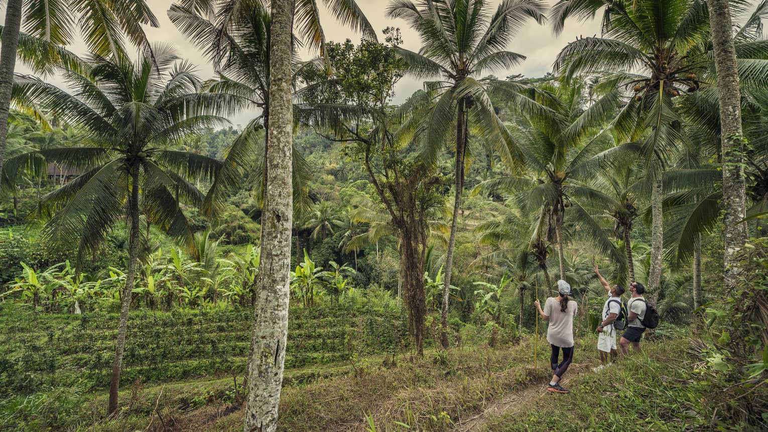 Four Seasons guests explore the village near four seasons hotel bali at sayan