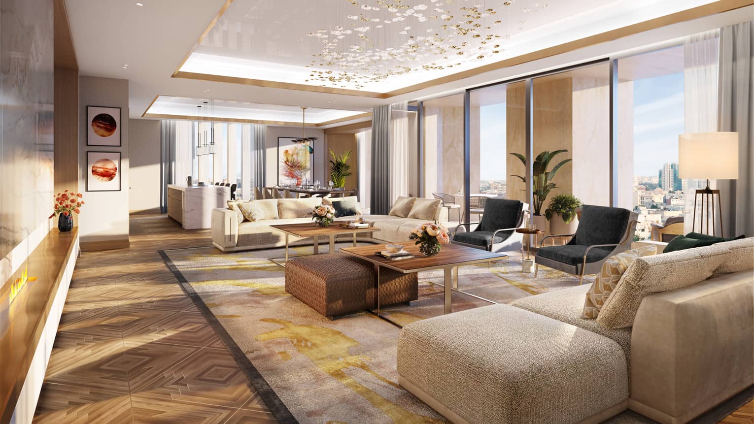 Rendering of residence interior