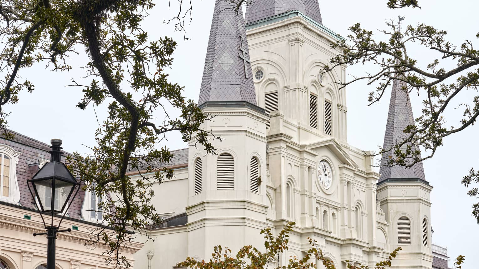 Historic New Orleans building exterior during day