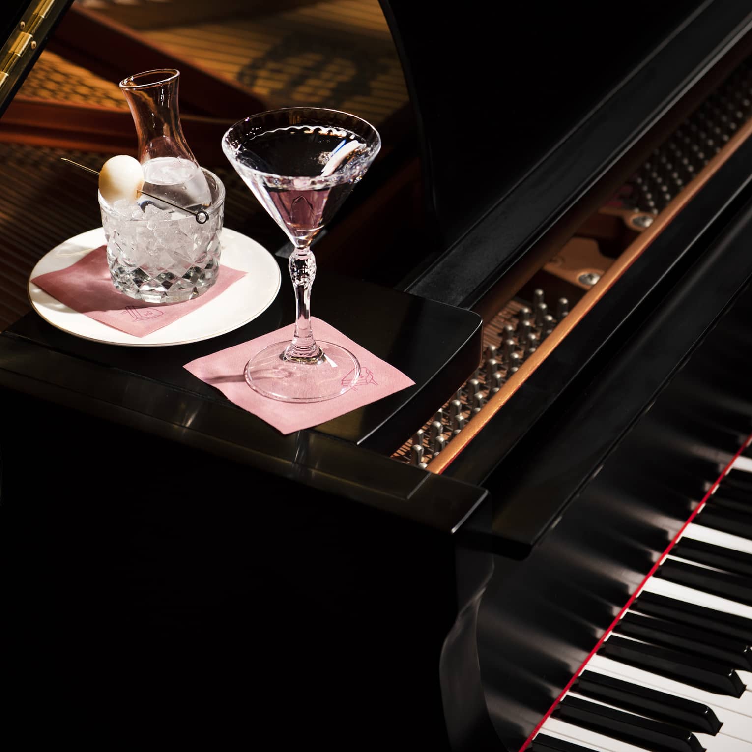 Martini on a piano