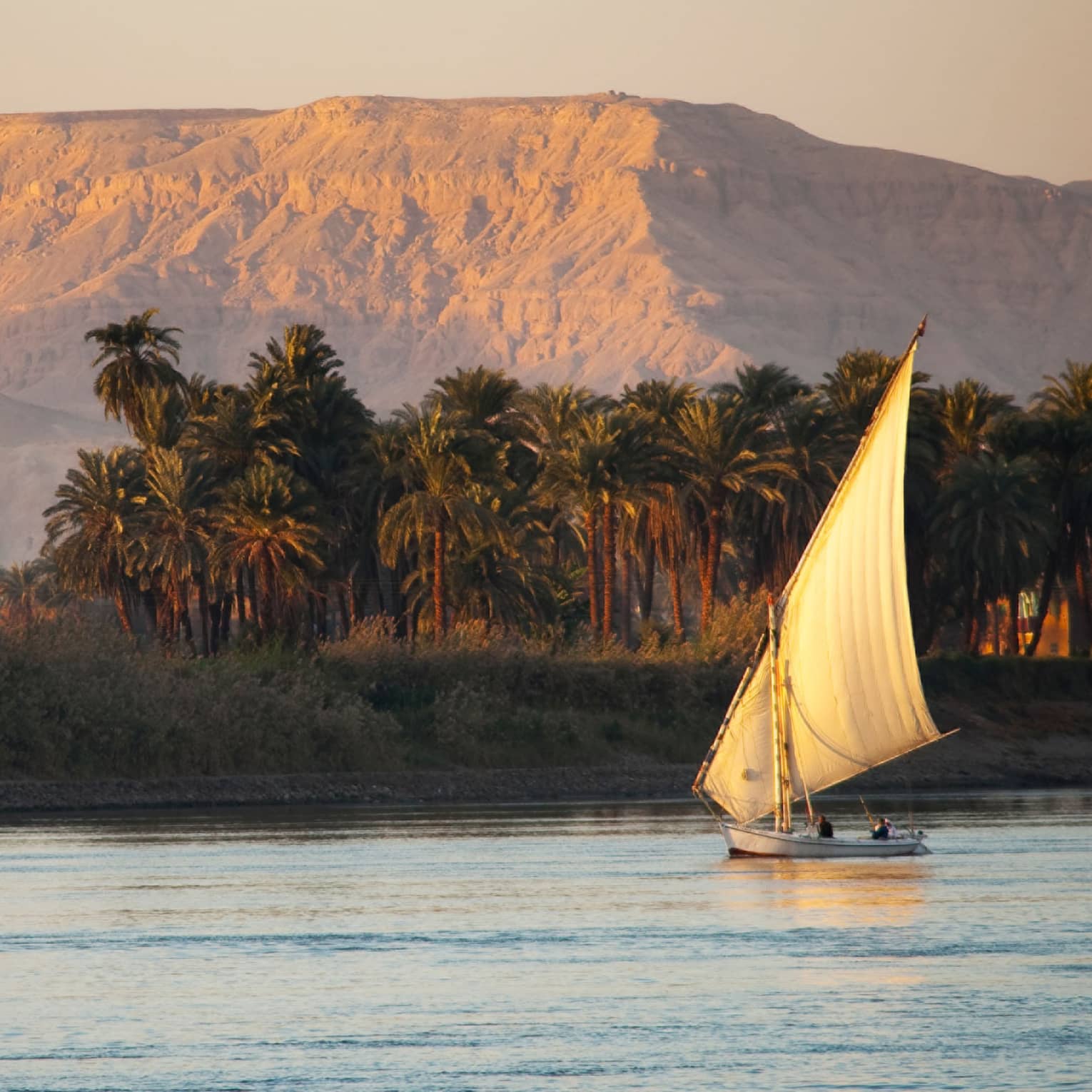 Boat on river during day trip from luxury resort