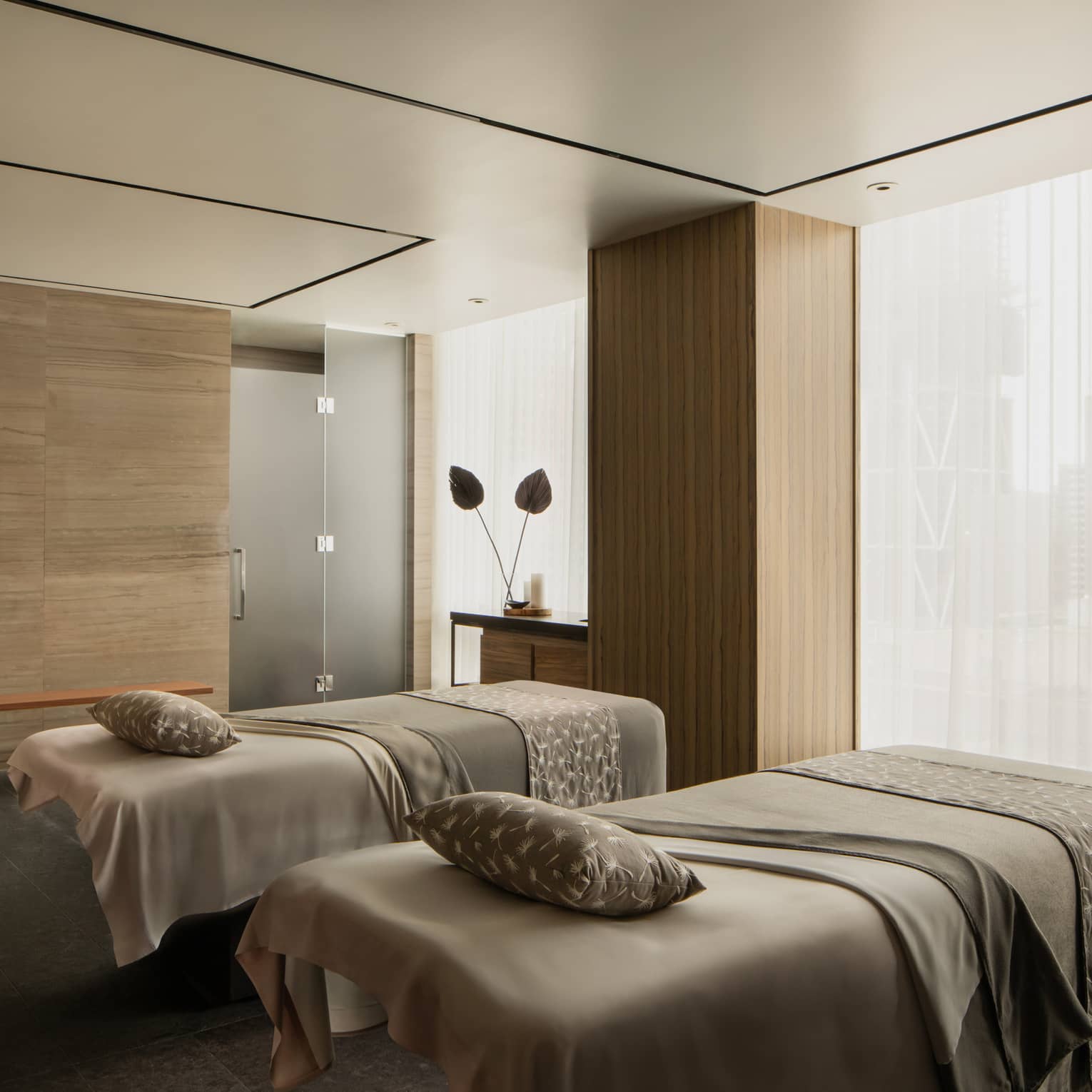 Couples' spa treatment room at Four Seasons Hotel Toronto