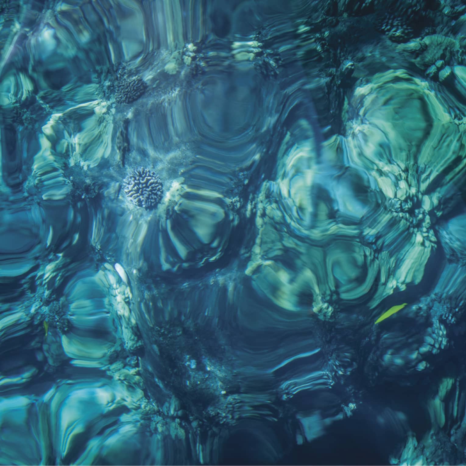 Artistic image of blue and turquoise water in a pool