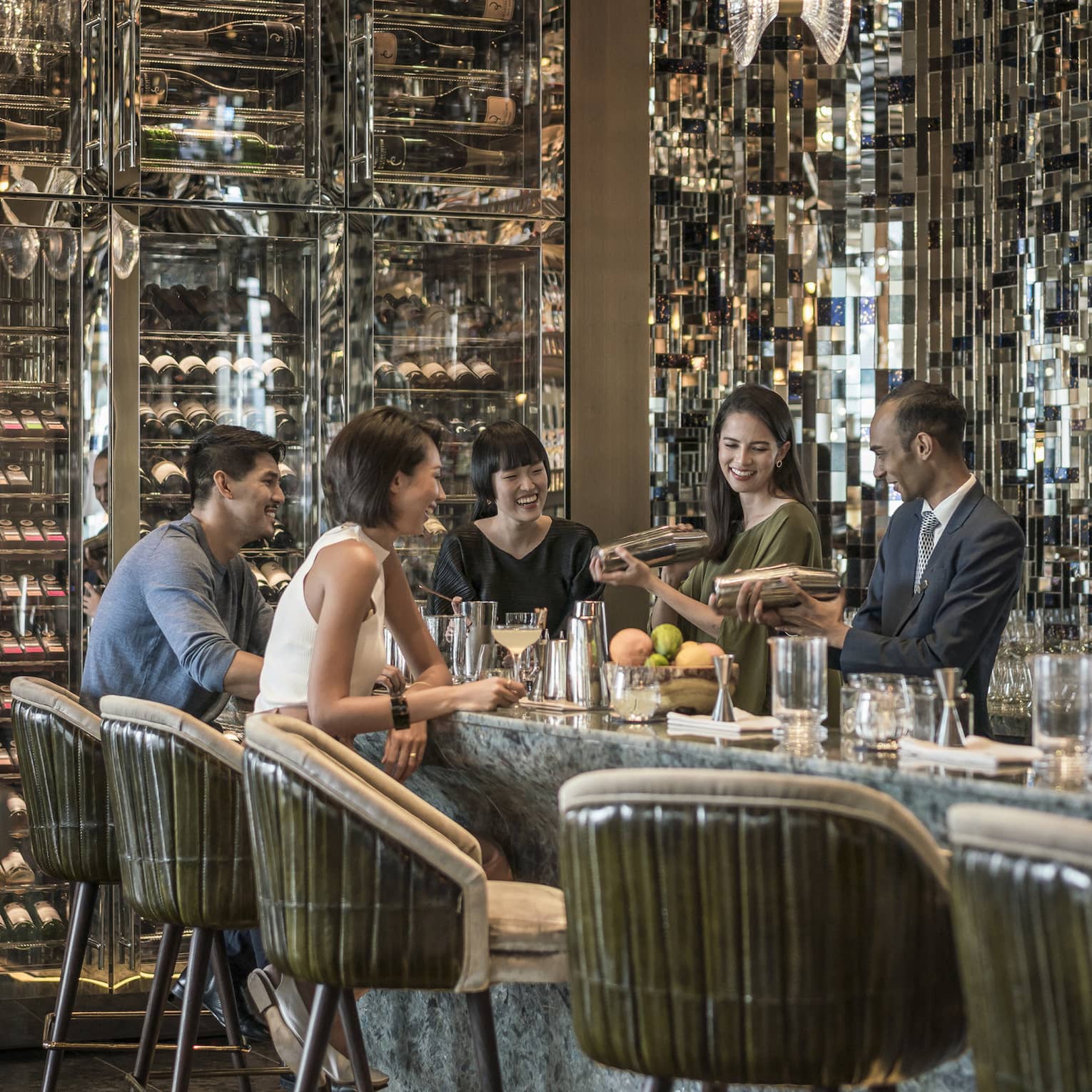 Guests sitting at the bar