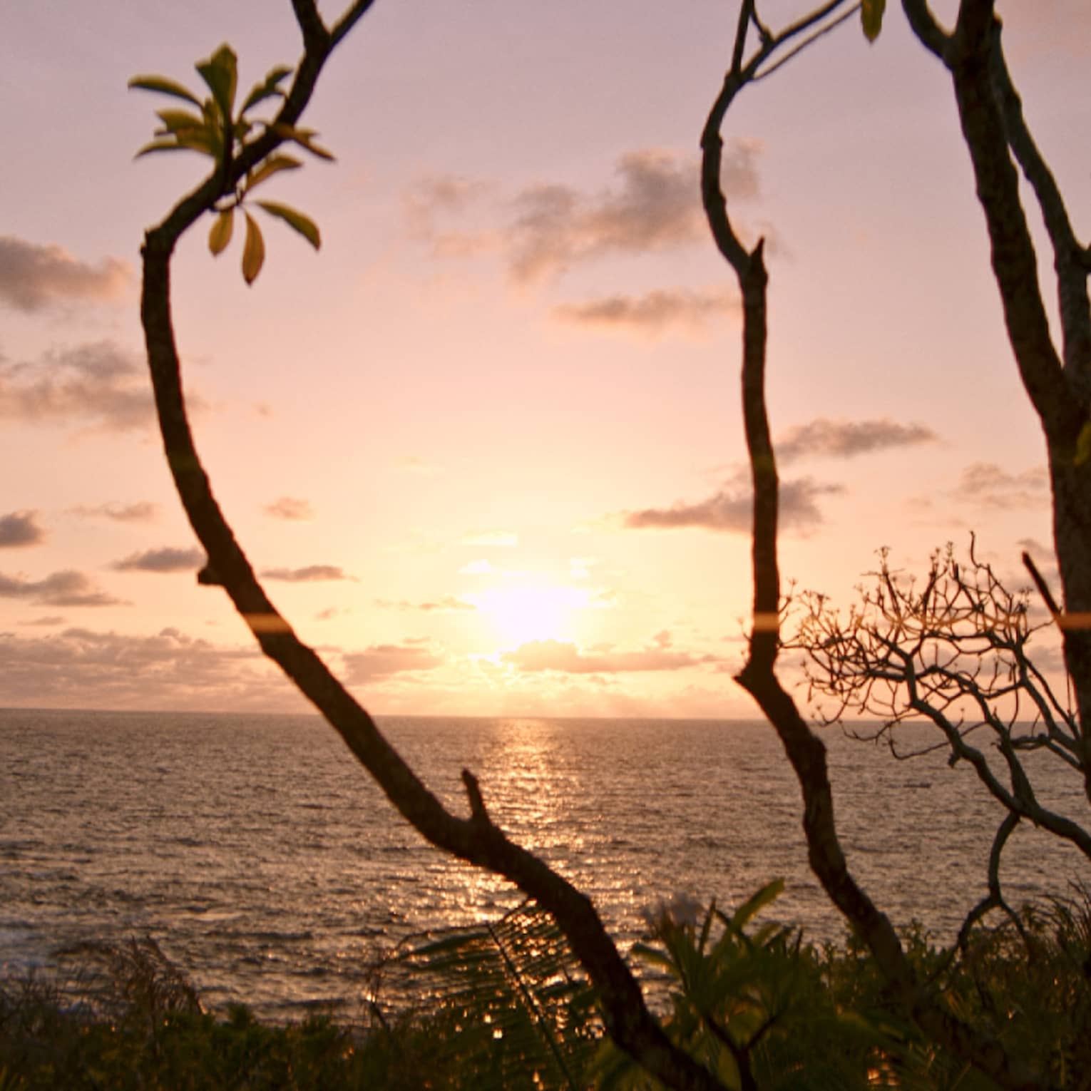 Sunset over the ocean