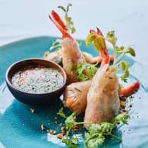 Beautiful plated seafood dish