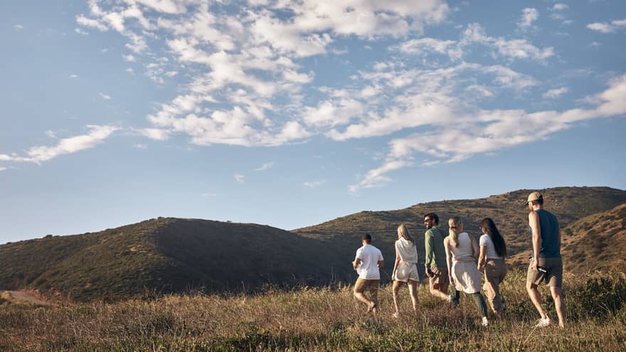 People hiking in the hills
