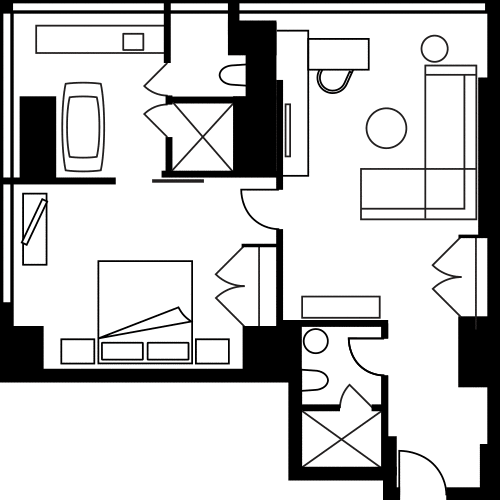 Deluxe Corner One-Bedroom Suite | Four Seasons Hotel Toronto