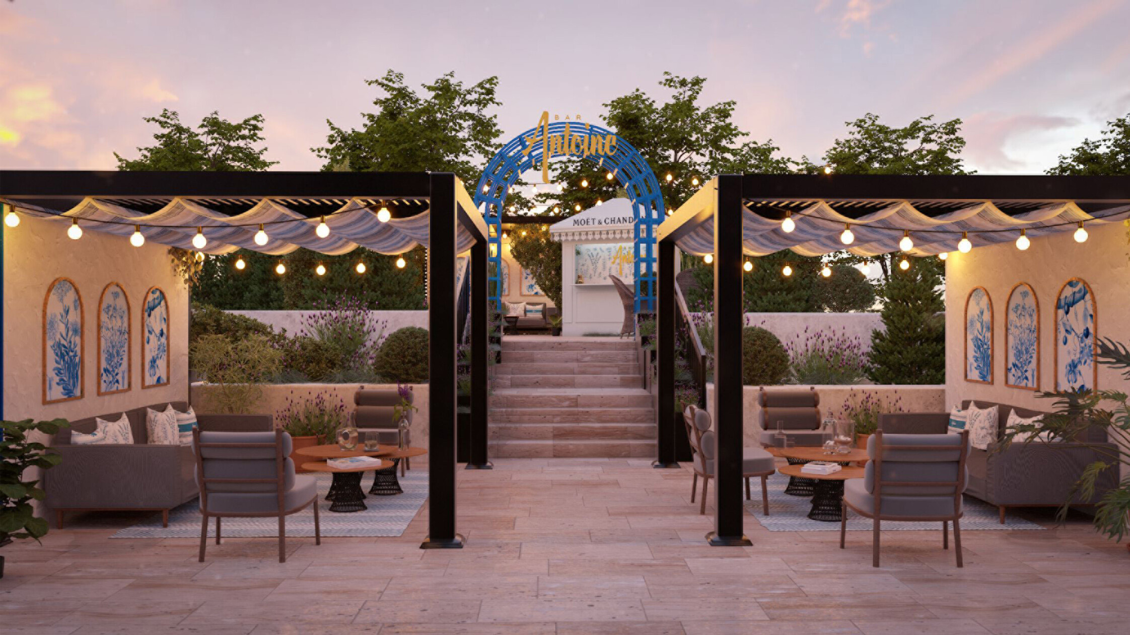 New “Twilight Terrace” at Bar Antoine at Four Seasons Hotel London at ...